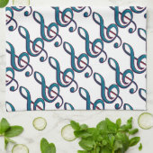 muzieknot theedoek (Gevouwen)