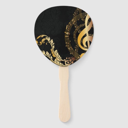 Muzieknota Luxe elegant ontwerp Handwaaier (Voorkant)