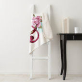 Muzieknotatie in vioolsleutel met Sakura bloemen Sherpa Deken (In situ)