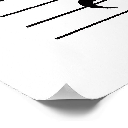 Muzieknotatie Rest Blank Poster (Hoek)