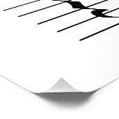 Muzieknotatie Rest met Hush Foto Afdruk (Hoek)