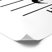 Muzieknotatie Rest met Hush Poster (Hoek)