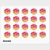 Muzieknotatie Ronde Sticker (Vel)