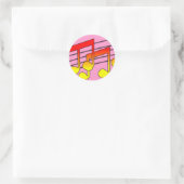 Muzieknotatie Ronde Sticker (Tas)