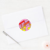 Muzieknotatie Ronde Sticker (Envelop)