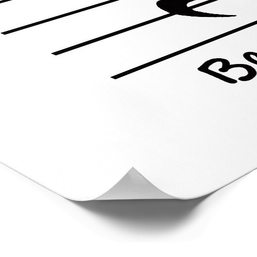 Muzieknotatie rust stil poster (Hoek)