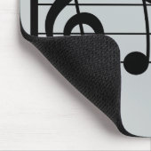 Muzieknotatie treble cleard en personeel muismat (Hoek)