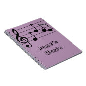 Muzieknotatie treble cleard en personeel notitieboek (Rechterzijde)