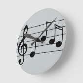 Muzieknotatie treble cleard en personeel ronde klok (Hoek)