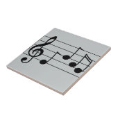 Muzieknotatie treble cleard en personeel tegeltje (Zijkant)