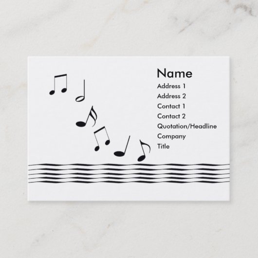 Muzieknotatie Visitekaartje (Voorkant)