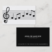 muzieknotatie visitekaartje (Voorkant / Achterkant)