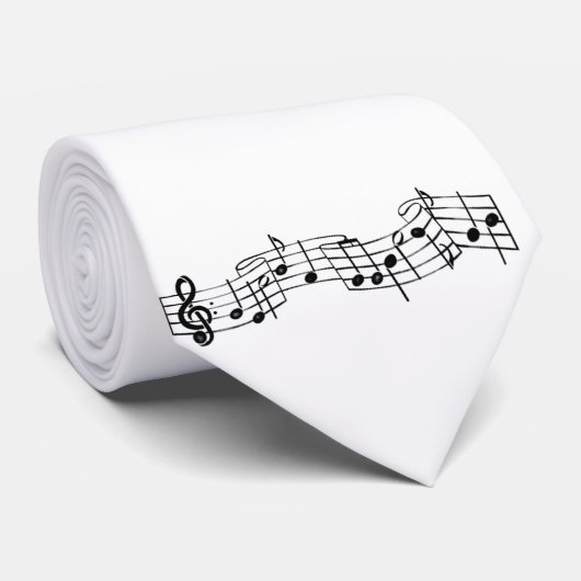 muzieknoten 1 stropdas (Opgerold)