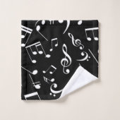 Muzieknoten 2 bad handdoek (Wasdoekje)