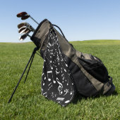 Muzieknoten 2 golfhanddoek (Groen)