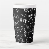 Muzieknoten 2 latte mok (Voorkant)