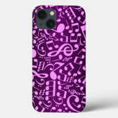 Muzieknoten 2 (plum) Case-Mate iPhone case (Achterkant)