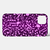 Muzieknoten 2 (plum) Case-Mate iPhone case (Achterkant (horizontaal))