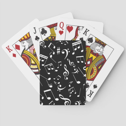 Muzieknoten 2 pokerkaarten (Achterkant)