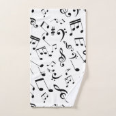 Muzieknoten 3 bad handdoek (Handdoek)