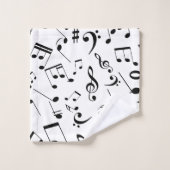 Muzieknoten 3 bad handdoek (Wasdoekje)