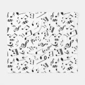 Muzieknoten 3 fleece deken (Voorkant (Horizontaal))