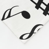 Muzieknoten 3 fleece deken (Hoek)