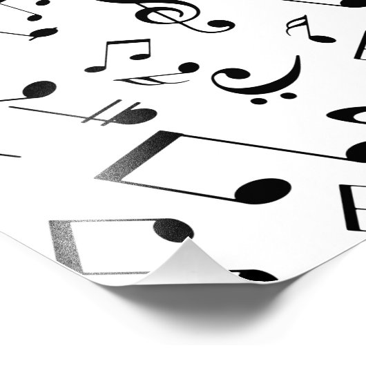 Muzieknoten 3 foto afdruk (Hoek)