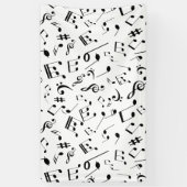 Muzieknoten 3 spandoek (Verticaal)