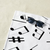 Muzieknoten 3 strandlaken (In situ)