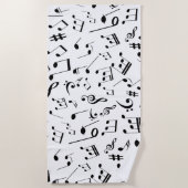 Muzieknoten 3 strandlaken (Voorkant)