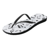 Muzieknoten 3 teenslippers (Schuin)