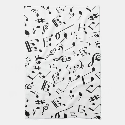 Muzieknoten 3 theedoek (Verticaal)