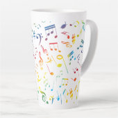 Muzieknoten 4 latte mok (Rechterhoek)