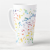 Muzieknoten 4 latte mok (Linkerhoek)