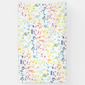 Muzieknoten 4 spandoek (Verticaal)