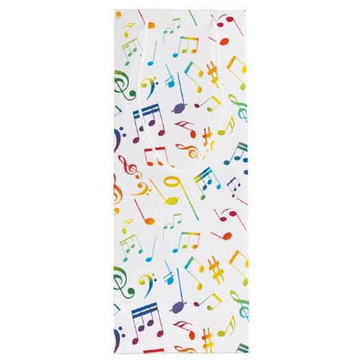 Muzieknoten 4 wijn cadeautas (Achterkant)