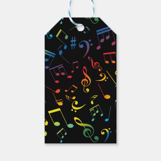 Muzieknoten 5 cadeaulabel (Voorkant)