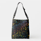 Muzieknoten 5 crossbody tas (Achterkant)