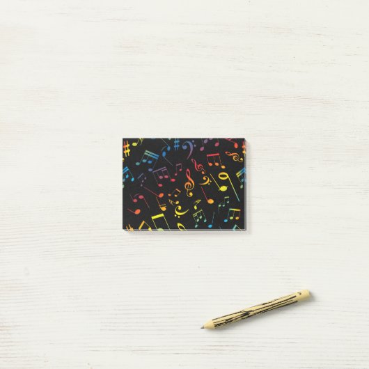 Muzieknoten 5 post-it® notes (Op bureau)
