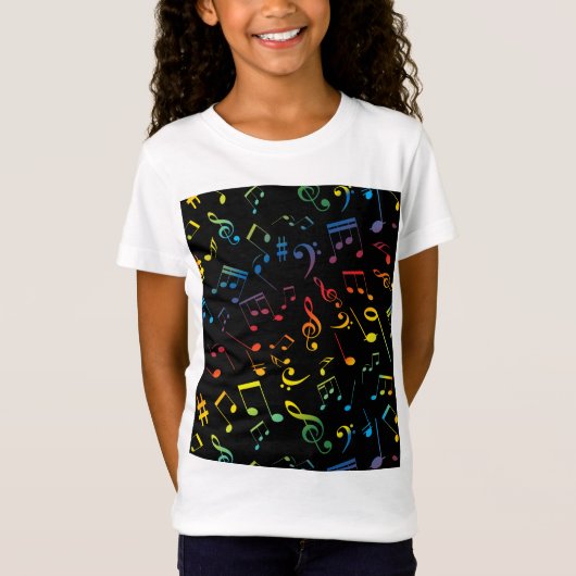Muzieknoten 5 t-shirt (Voorkant)