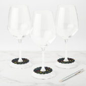 Muzieknoten 5 wijnglaslabel (Set)