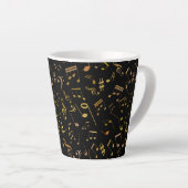 Muzieknoten 6 latte mok (Rechterhoek)