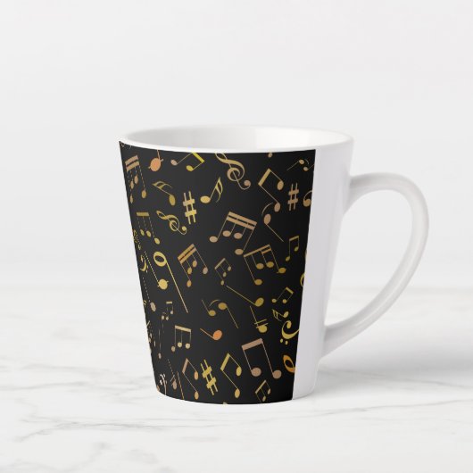 Muzieknoten 6 latte mok (Rechts)