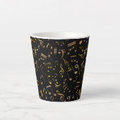 Muzieknoten 6 latte mok (Voorkant)