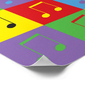 Muzieknoten 8e Pop Art Patroon Poster (Hoek)