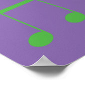 Muzieknoten 8e Pop Kunstpatroon Poster (Hoek)