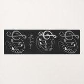 Muzieknoten aangepaste naam yogamat (Achterkant (horizontaal))