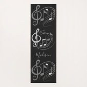 Muzieknoten aangepaste naam yogamat (Achterkant)