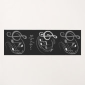 Muzieknoten aangepaste naam yogamat (Voorkant (horizontaal))